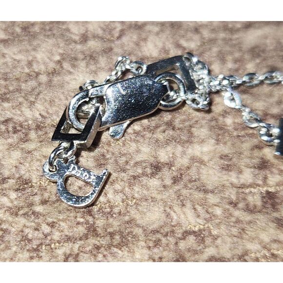 Christian Dior Vintage By John Galliano Dior Logo Silver Heart Pendant Necklace - Picture 9 of 9